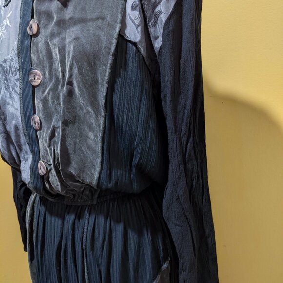 Vintage Spencer Alexis Patchwork Maxi Dress – Sapphire Blue Women's Size L (16) - Picture 9 of 16